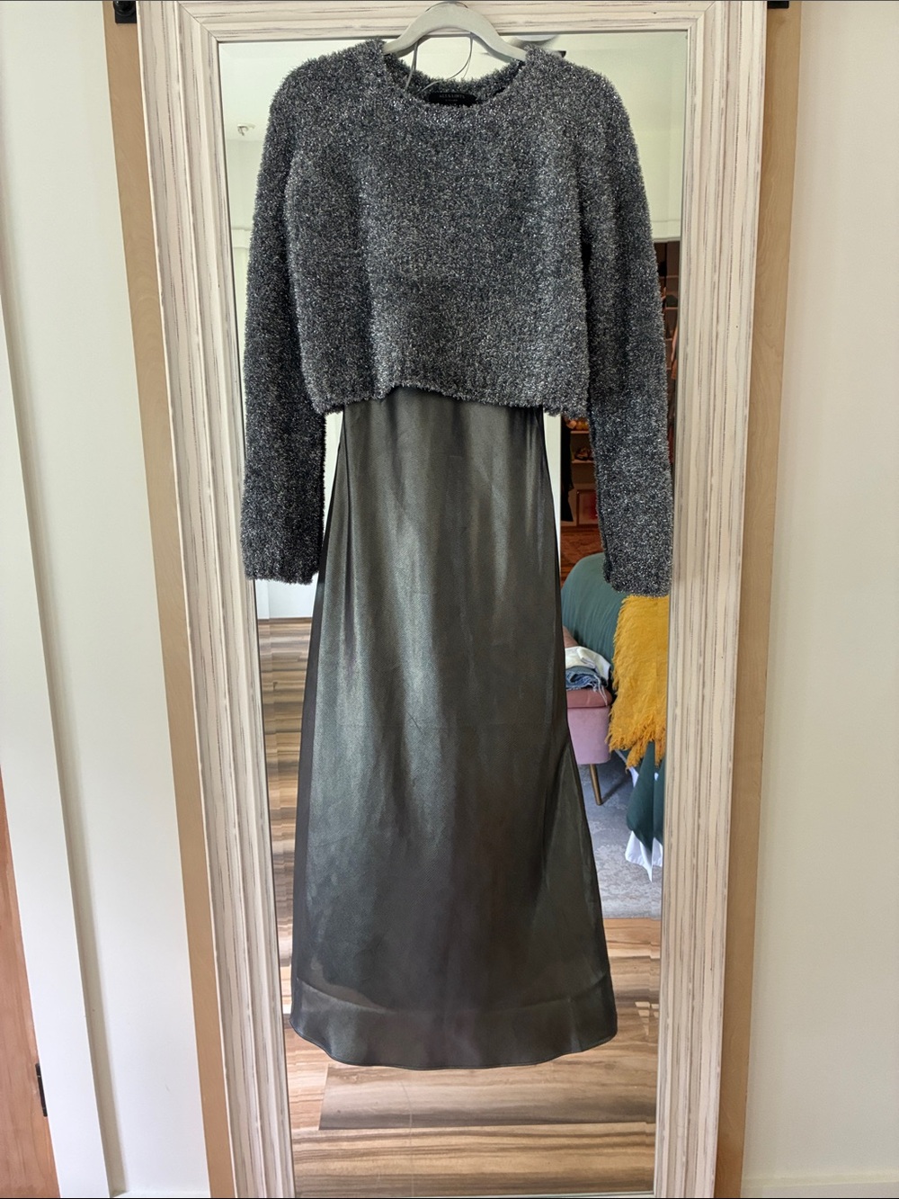 ✨CLOSET CLEAROUT✨ ALL SAINTS Rosetta Tinsel Dress XS EUC - Picture 2 of 4